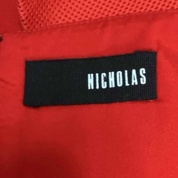 Nicholas Red Scuba V Neck Sleeveless Open Back Chic Crop Tank Top Size 4 - Picture 4 of 5